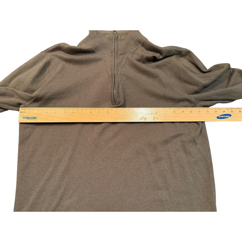 The North Face Mens Brown California Heritage Quarter Zip Sweater Large Pullover - Picture 3 of 5